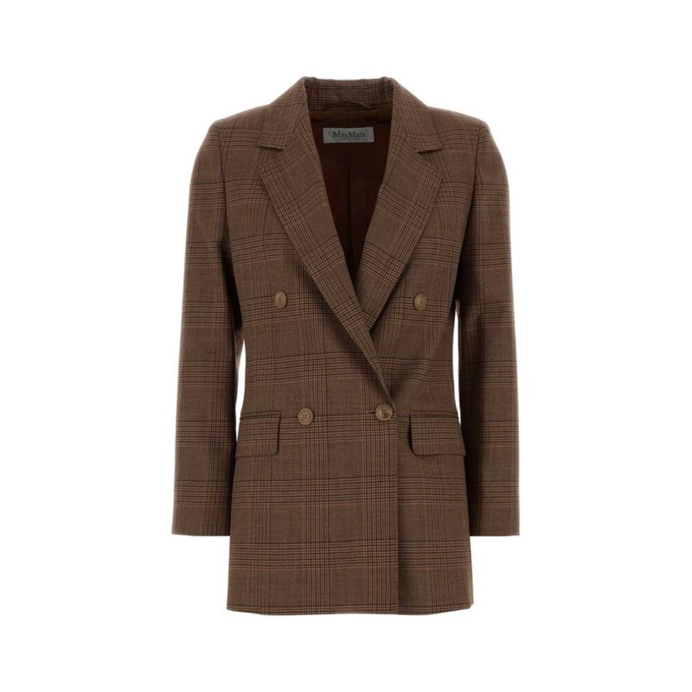 Max Mara Women Embroidered Glencheck Astrale Blazer